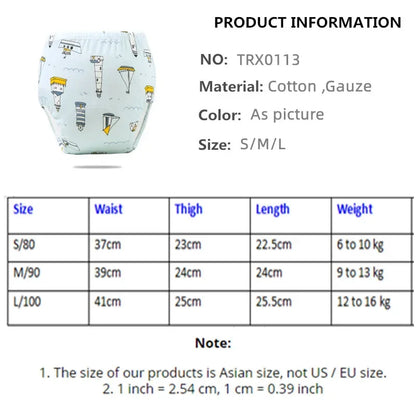 Waterproof Reusable Cotton Baby Underwear